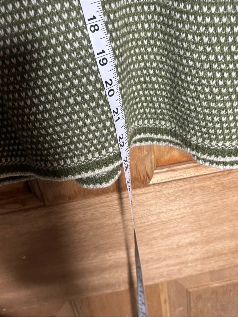 J. Crew Olive and Cream Textured Crewneck Sweater size S
